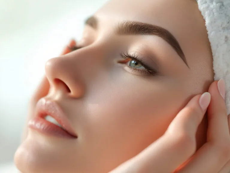 Sourcils poudrés en dégradé après une technique de shading