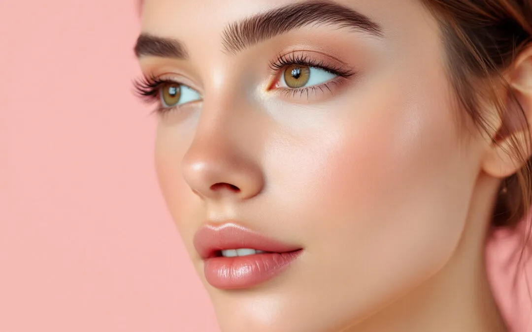 Visage de trois quarts aux sourcils naturels dessinés poil à poil